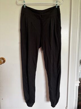 Black Drawstring Casual Pants
